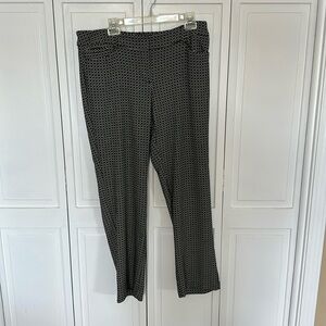 Black and white checked dress pants